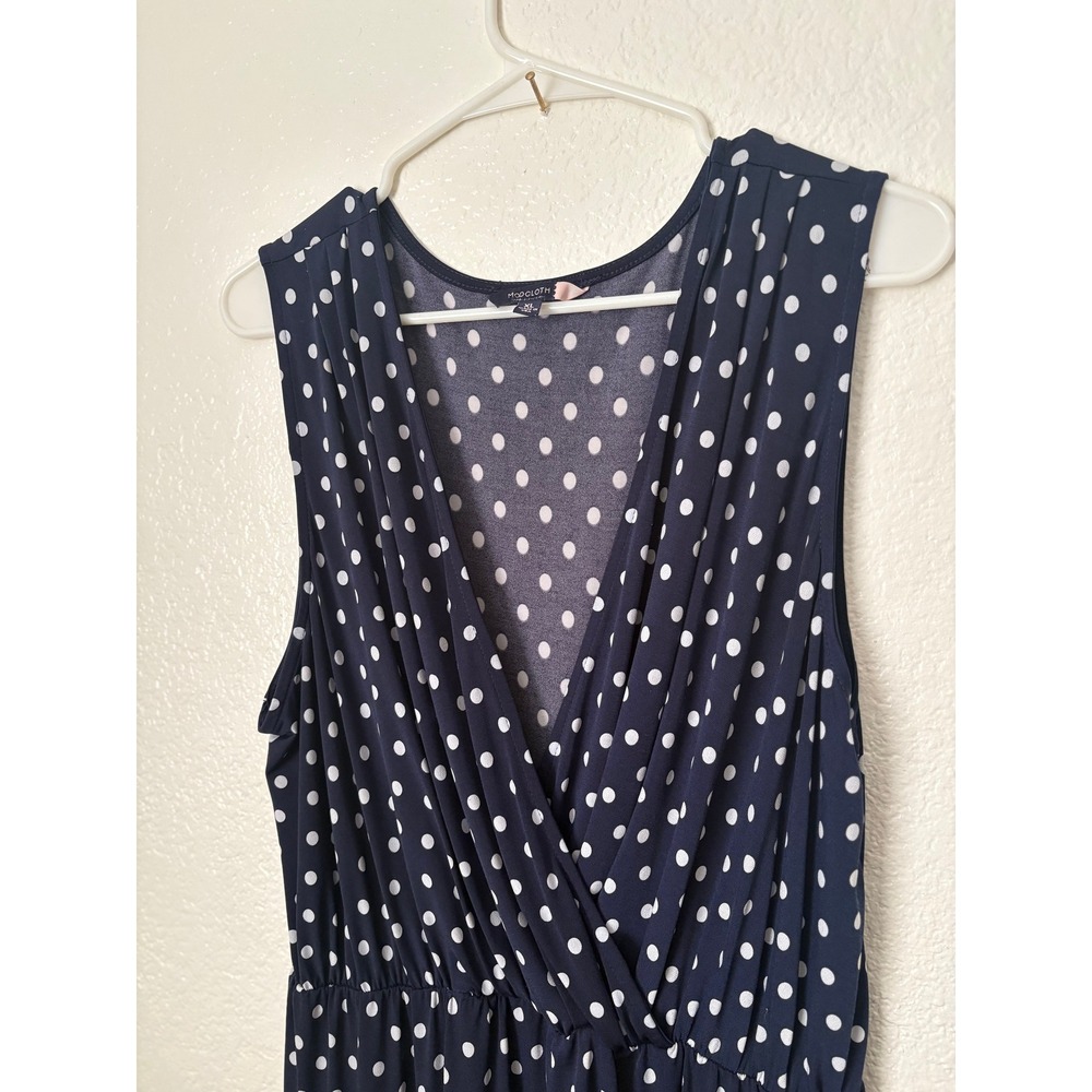Modcloth Navy Polka Dot Midi Dress